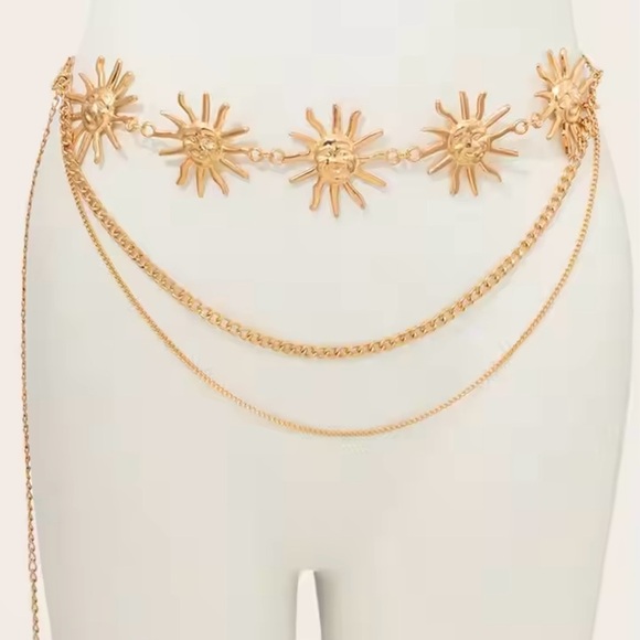 Celestial Vintage Layered Chain Belt For Women 43” main image 4